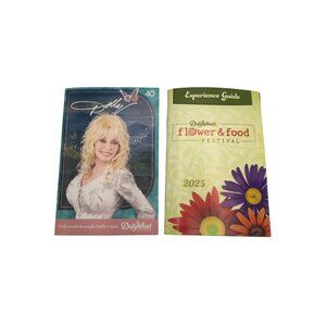 2025 Dollywood Parton Dolly Flower Food Festival Guidebook Cover Park Ephemera